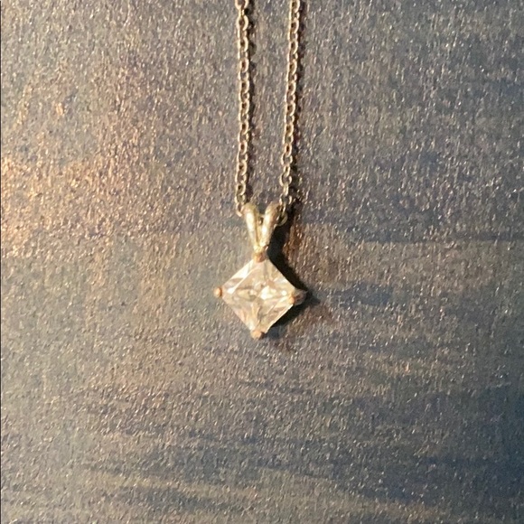 Jewelry - Beautiful diamond necklace w/ 925 silver necklace